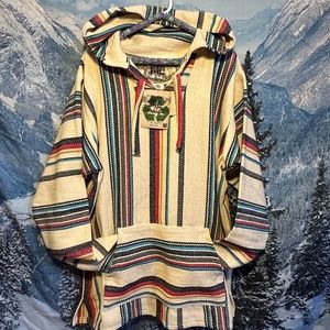 Senior Lopez, chimi red and tan Baja hoodie Size XXL